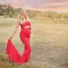 Rent this mermaid styl maternity gown
