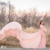 light pink maternity gown rental photoshoot