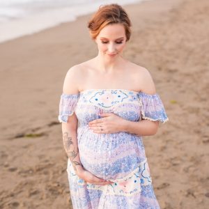 Rent this off the shoulder maternity dress