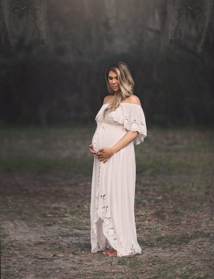 Open Front Maternity Gown