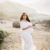 white maternity dress rental on the beach