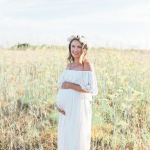 Rent this hand embroidered maternity dress