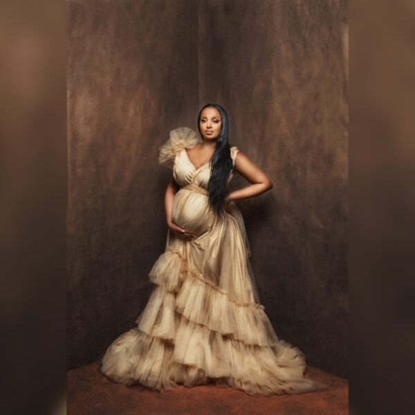 J&L Designs | Moxie Split Front | Maternity Gowns for Photoshoot